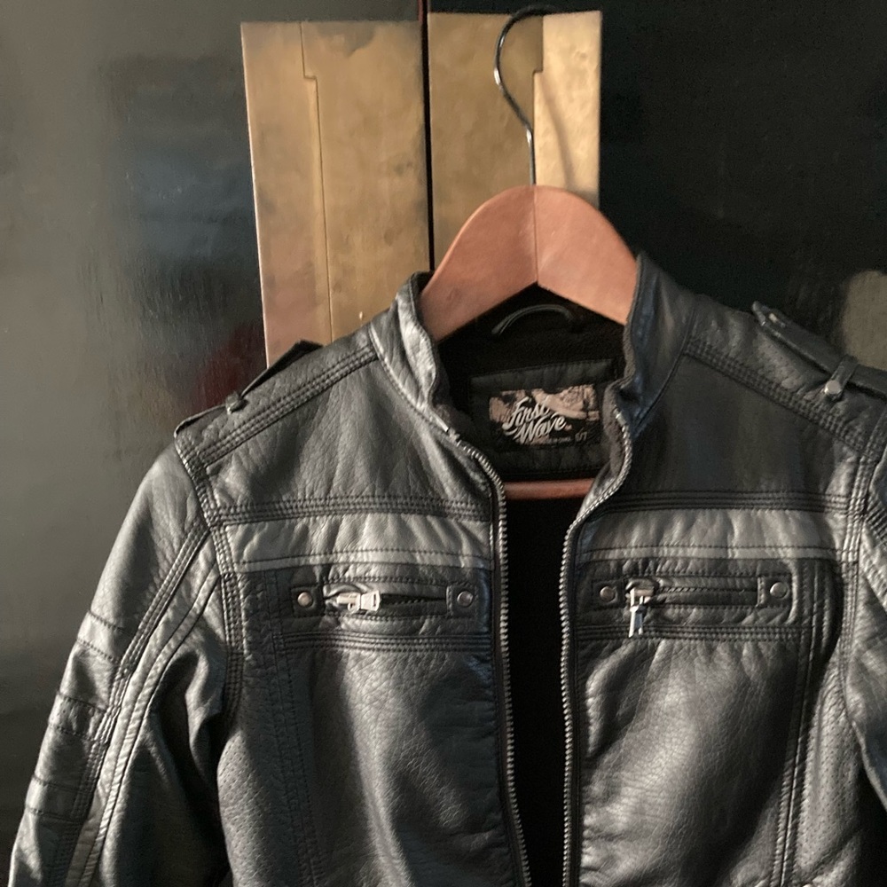 Boys vegan leather MOTO jacket